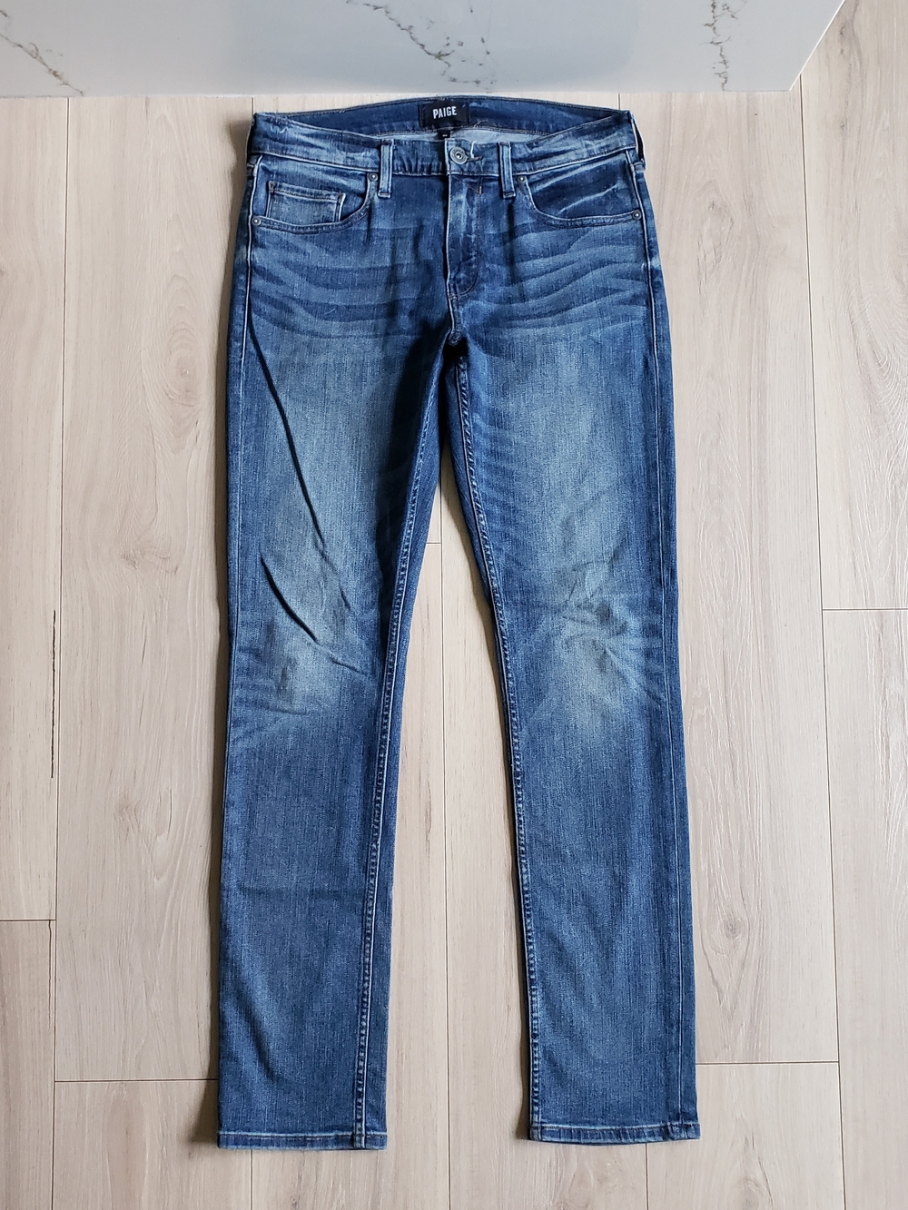 PAIGE Lennox Jeans Mens 30 Blue Slim Straight Leg Premium Denim